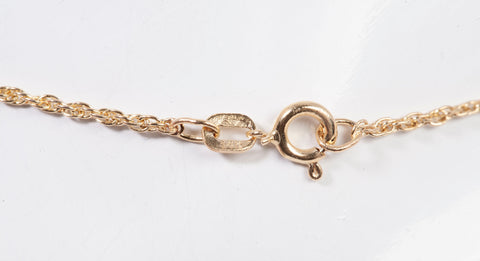 Ladies 14k Yellow Gold Dainty Rope Style Chain 22"