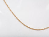 Ladies 14k Yellow Gold Dainty Rope Style Chain 22"