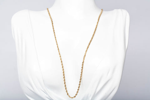 14k Yellow Gold Rope Style Chain 18.5"