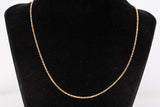 18" Unisex 14k Yellow Gold Rope Style Chain