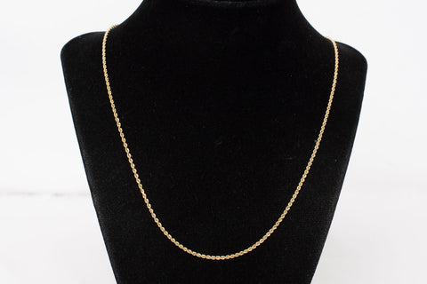 24" 14k Yellow Gold Rope Style Link Chain