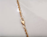Unisex 14k Yellow Gold Rope Style Chain 22"