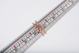 Ladies 10k Rose Gold Chevron Enhancer Diamond Ring Size 7