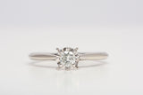 Ladies Solitaire 14k White Gold Diamond Engagement Ring .25CTW
