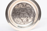 Vintage .925 Sterling Silver 1972 Franklin Mint Christmas Plate The Carolers by Norman Rockwell
