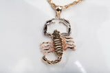Men's 14k Tri-Color Scorpion Pendant