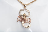 Men's 14k Tri-Color Scorpion Pendant