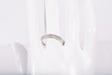 Ladies Dainty 14k White Gold Channel Set Diamond Band 0.15CWT