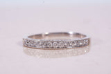 Ladies Dainty 14k White Gold Channel Set Diamond Band 0.15CWT