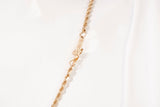 Unisex 14k Yellow Gold Rope Style Chain