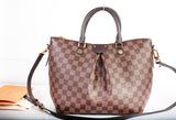 Authentic Louis Vuitton Damier Ebene Sienna MM Shoulder Bag