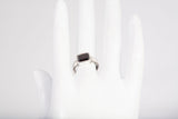 Ladies Sterling Silver .925 Bezel Garnet Ring Size 5.5