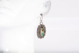 Ladies .925 Sterling Silver Navajo Turquoise Dangle Earrings