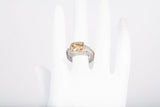 Ladies Sterling Silver .925 Bezel Citrine Ring Size 7