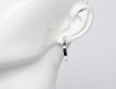 Ladies .925 Sterling Silver Small Hoop Earrings