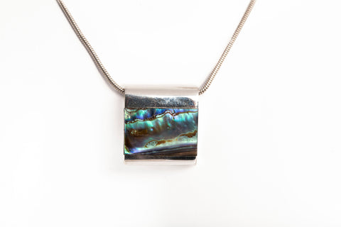 Abalone .925 Sterling Silver Necklace 15"