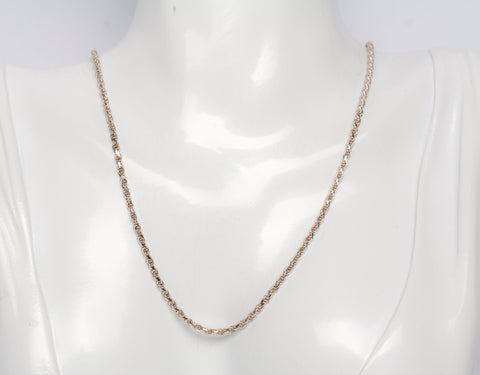 Ladies .925 Sterling Silver Rope Chain 18"