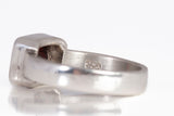 Ladies Sterling Silver .925 Bezel Garnet Ring Size 5.5
