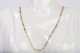 Unisex 14k Yellow Gold Figaro Style Chain 24"