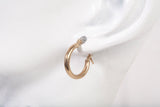 Ladies 14k Yellow Gold Small Huggie Earrings