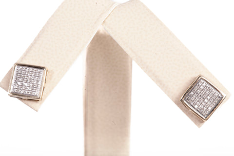 Unisex 14k Yellow Gold .500TCW Diamond Stud Earrings