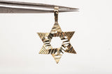 Unisex 14k Yellow Gold Star of David Pendant