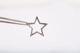 Ladies 10k White Gold Moissanite Star Medium Pendant