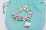 Authentic Tiffany & Co. .925 Sterling Silver Roman Cross Bracelet 6.5"