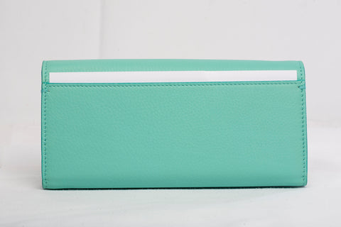 Authentic Tiffany & Co Plain Leather Folding Long Wallet NWOT