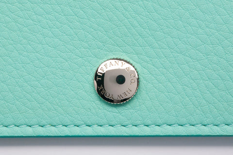 Authentic Tiffany & Co Plain Leather Folding Long Wallet NWOT