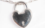 Authentic Tiffany & Co. .925 Sterling Silver Heart Lock Pendant Necklace 26"