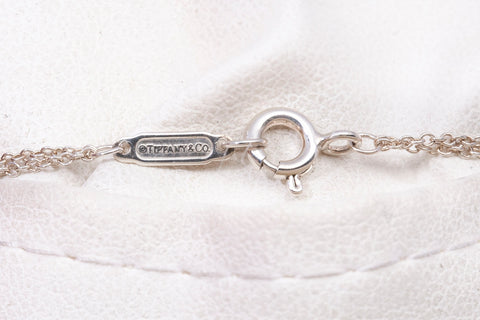 Authentic Tiffany & Co Return to Tiffany Double Chain Heart Tag Silver Bracelet