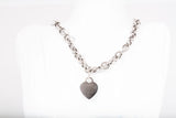 Authentic Tiffany & Co Sterling Silver Chain Link Heart Tag Choker