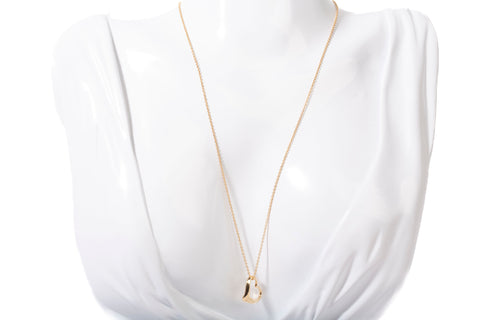 Authentic Tiffany & Co. 18k Yellow Gold Elsa Peretti Open Heart Pendant Necklace