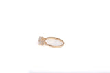 New Round Cut Lab Grown Diamond 2.22 TCW Snowdrift Engagement Ring 14k Yellow Gold