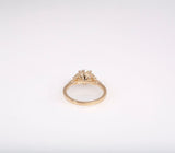 New Round Cut Lab Grown Diamond 2.22 TCW Snowdrift Engagement Ring 14k Yellow Gold
