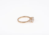 New Round Cut Lab Grown Diamond 2.22 TCW Snowdrift Engagement Ring 14k Yellow Gold