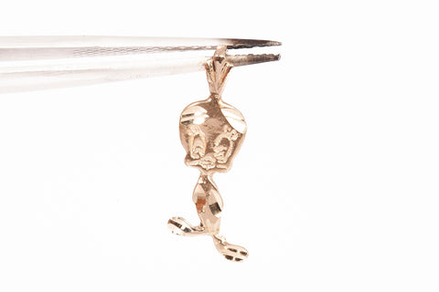 Dainty 14k Yellow Gold Tweety Bird Pendant