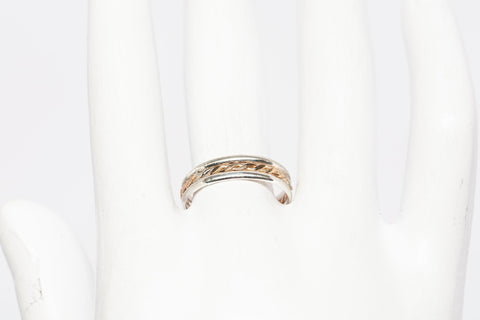 Ladies' 10k Two-Tone Gold Twist Ring