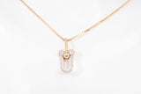 Ladies 14k Yellow Gold Graduated Link Pendant