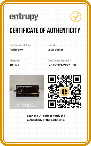 Authentic Louis Vuitton Burgundy Monogram Vernis Rossmore MM Clutch Bag