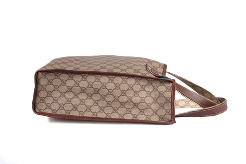 Authentic Vintage Gucci GG Sherry Line Web Supreme Tote Bag