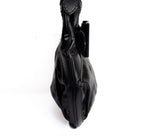 Authentic Black Gucci Dialux Queen Bow Hobo Bag