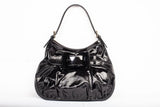 Authentic Black Gucci Dialux Queen Bow Hobo Bag