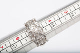 Ladies 14k White Gold Round & Baguette Diamond Ring