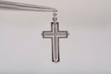 Unisex 14k White Gold Cross Pendant