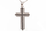 Unisex 14k White Gold Cross Pendant