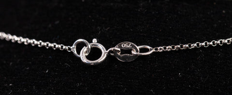 Ladies 18k White Gold Diamond Chandelier Pendant Necklace