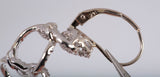 Ladies 14k White Gold 1.95TCW Diamond Heart Dangle Earrings