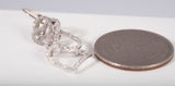 Ladies 14k White Gold 1.95TCW Diamond Heart Dangle Earrings
